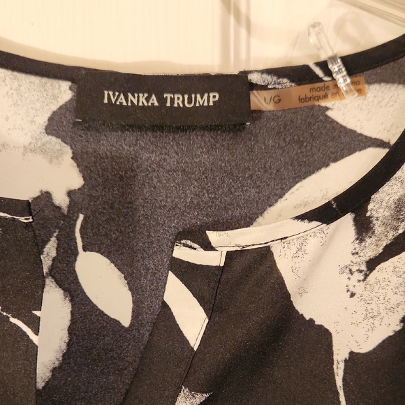 Ivanka Trump Black And White Floral Blouse - Picture 3 of 5